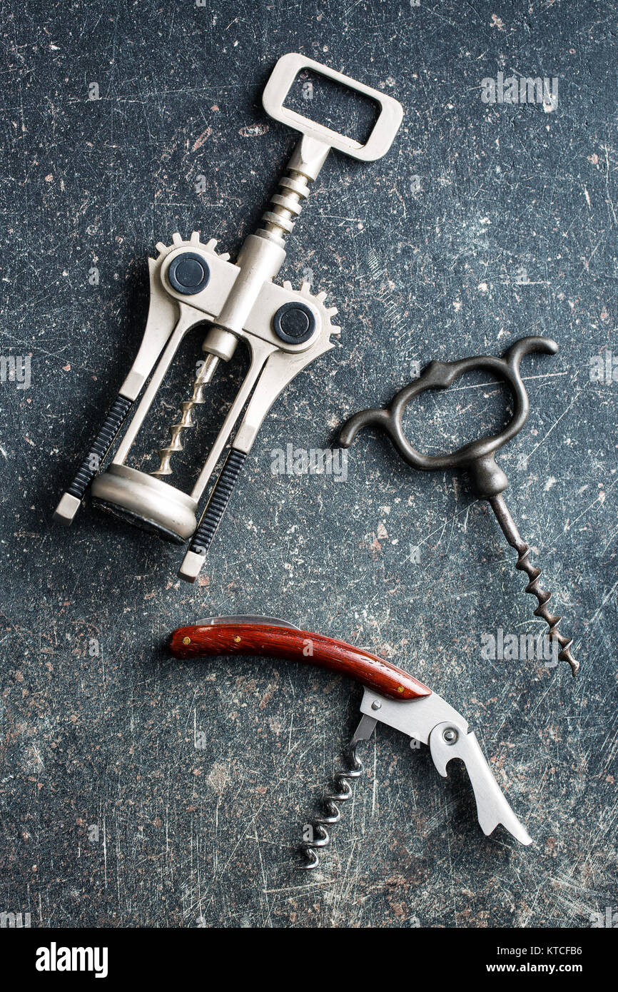 Various types of corkscrews Stock Photo Alamy