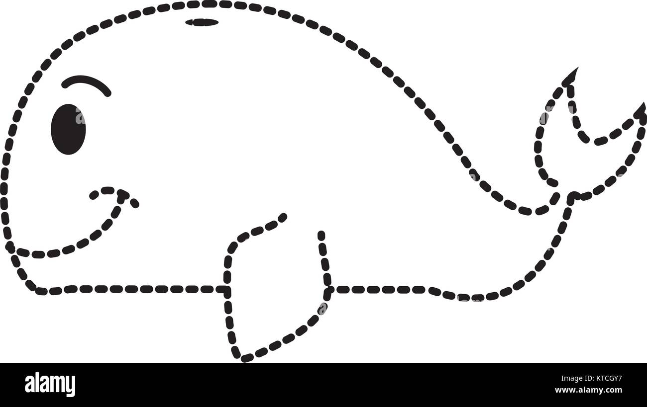 Whale cartoon isolated Stock Vector