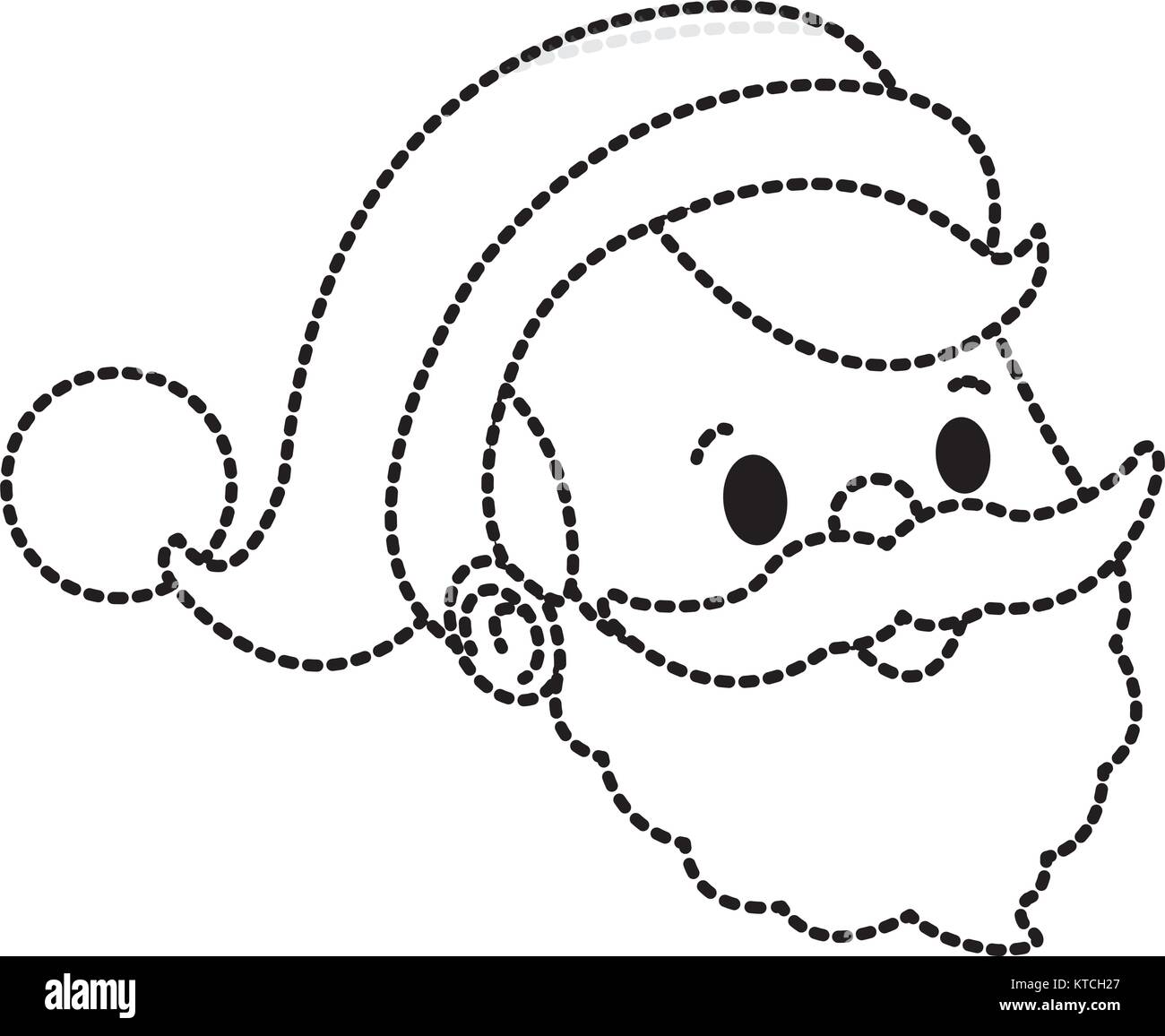 Cute Santa Claus Cartoon Face Stock Vector Art
