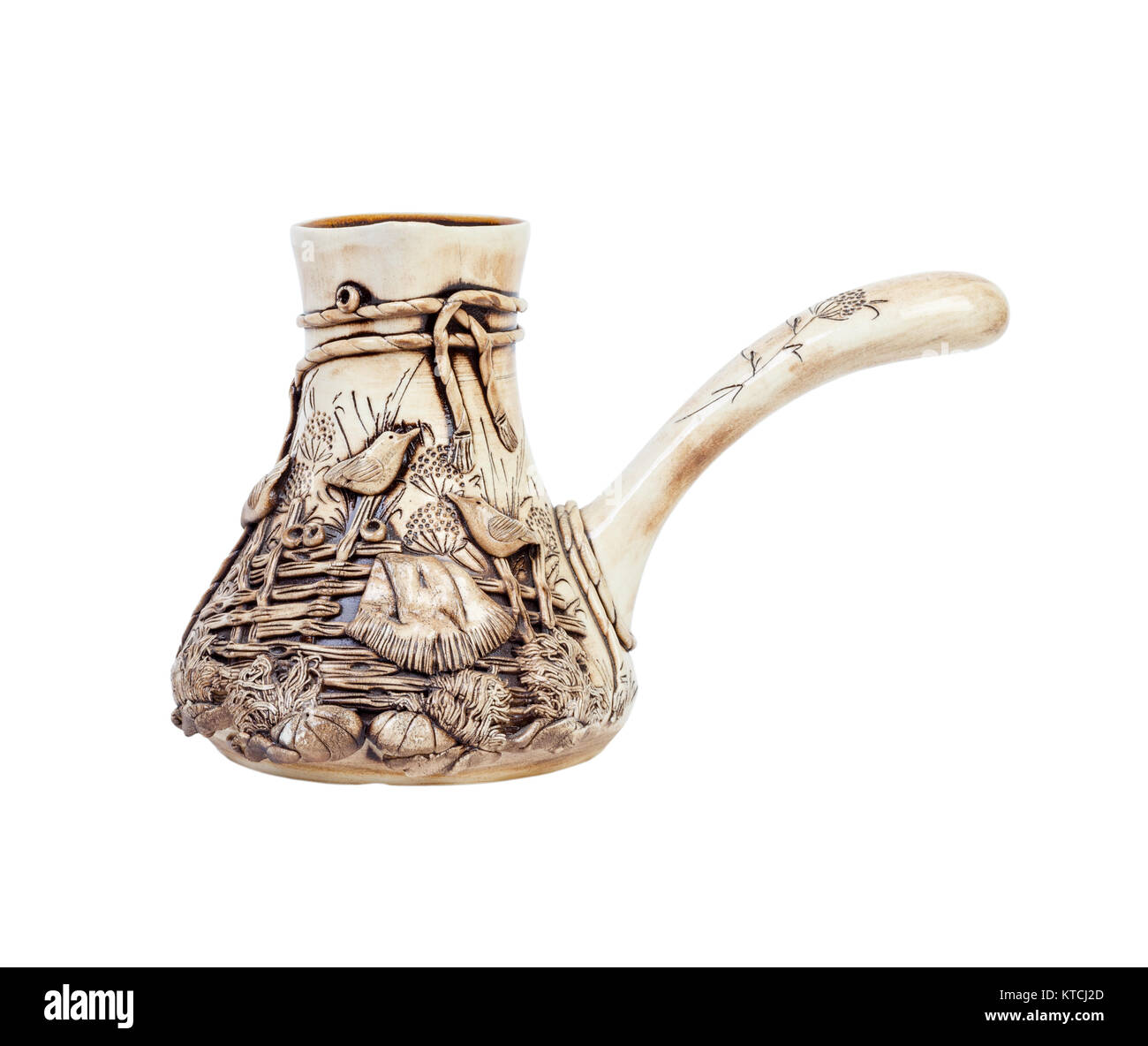 Ceramic cezve or Turkish coffee pot, Coffee maker or Ceramic turk