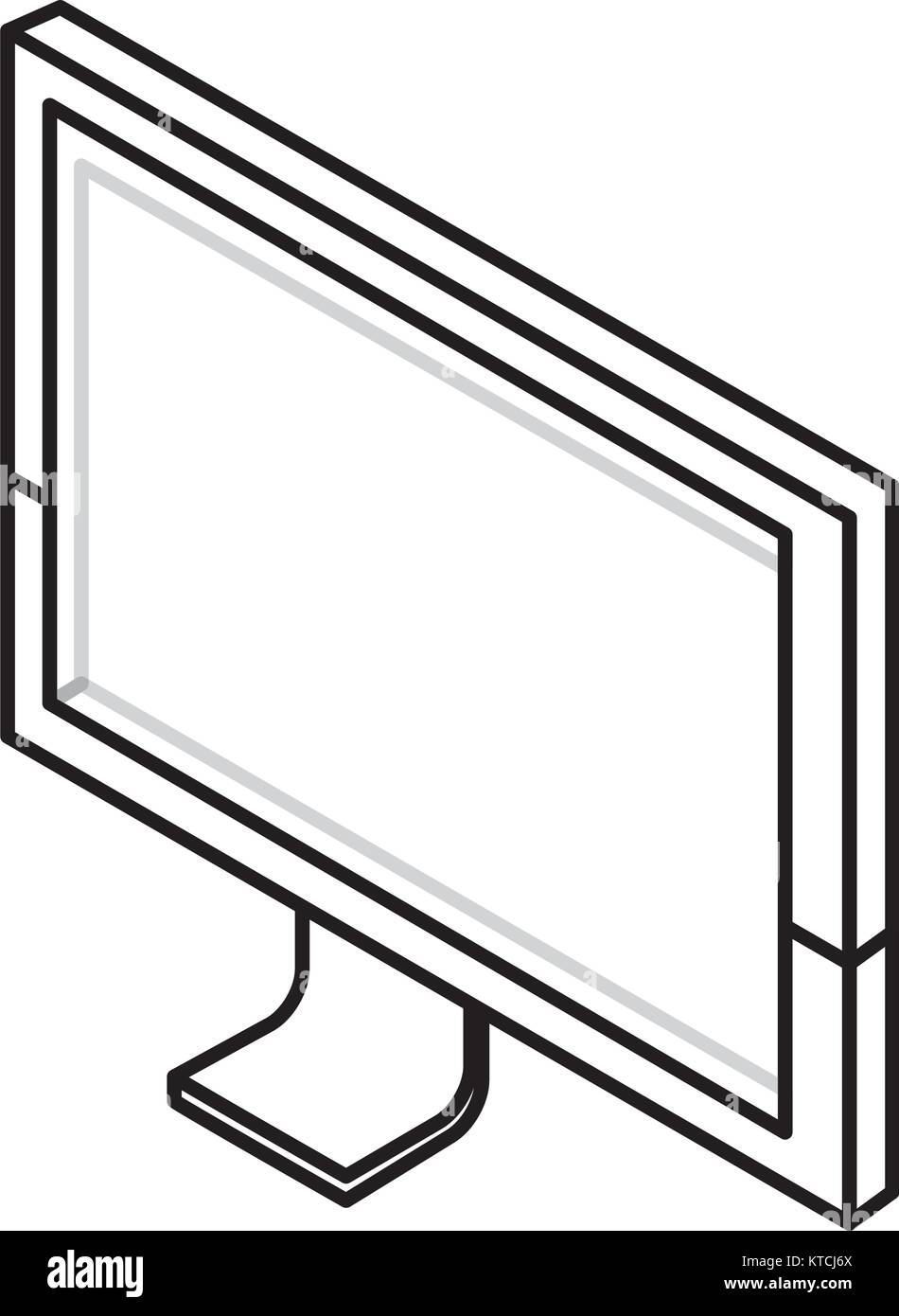 Pc screen isolated 3d Stock Vector Image & Art - Alamy