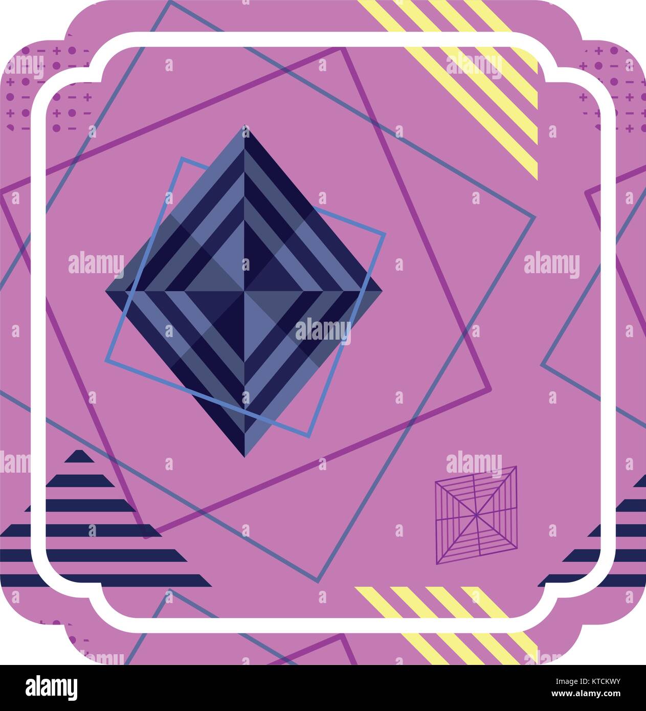 Memphis style frame Stock Vector Image & Art Alamy