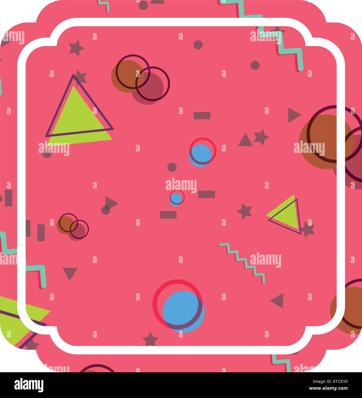 Memphis style frame Stock Vector Image & Art Alamy