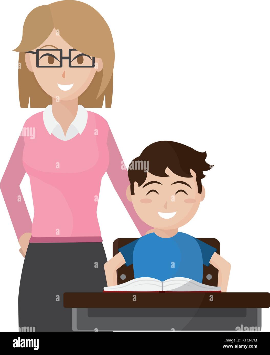 Teacher and boy design Stock Vector Image & Art - Alamy
