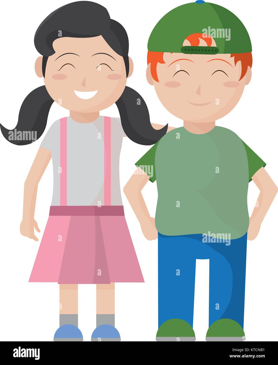 Boy and girl cartoon design Stock Vector Image & Art - Alamy