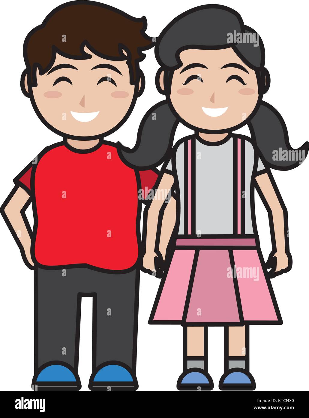 Girl and boy cartoon design Stock Vector Image & Art - Alamy