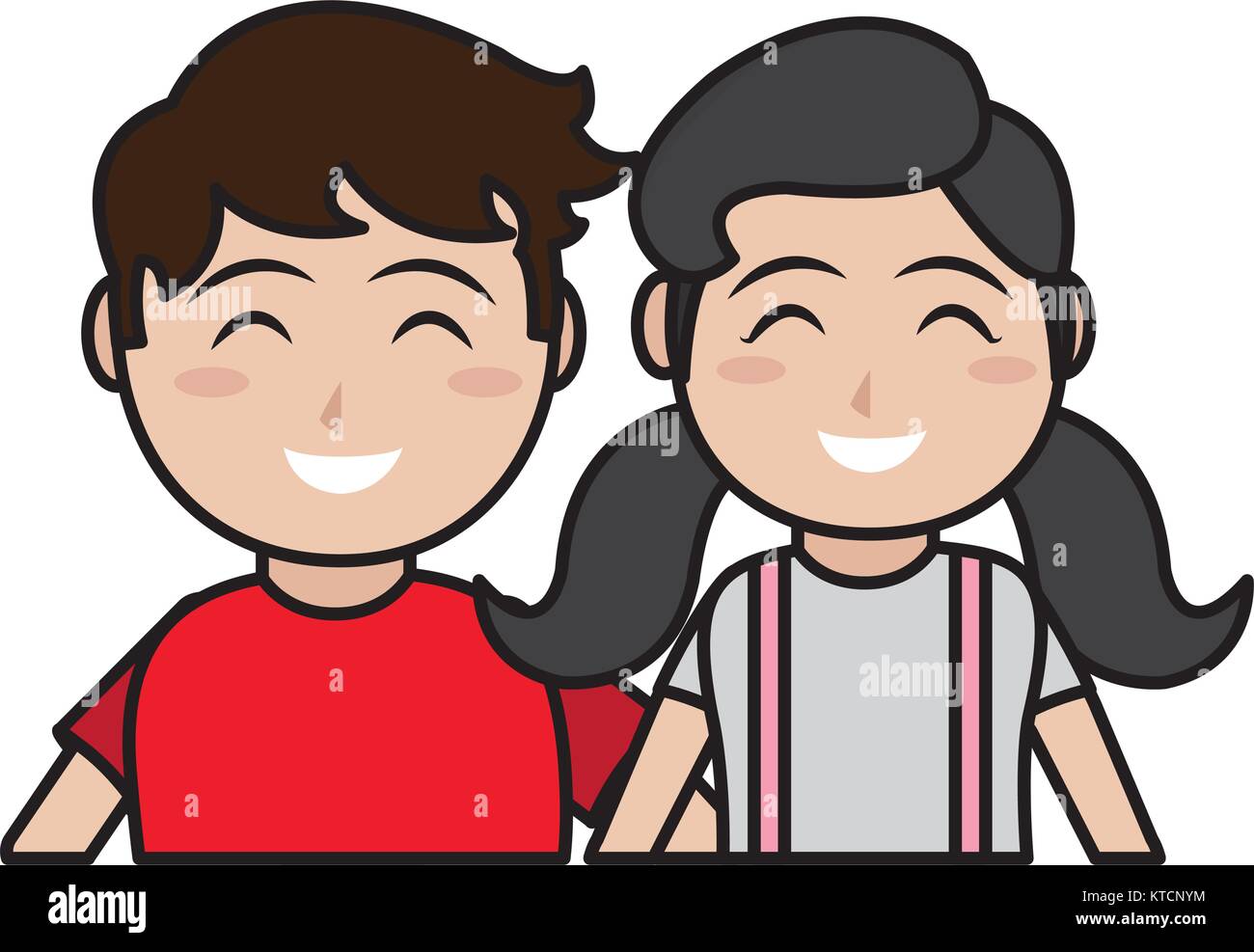 Girl and boy cartoon design Stock Vector Image & Art - Alamy
