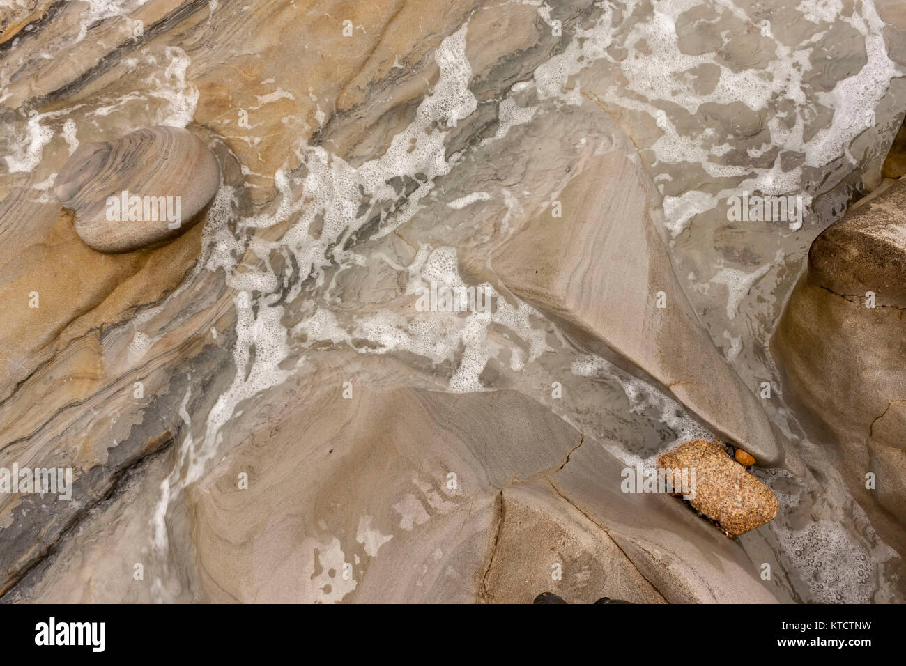 Abstract patterns in rock formations Point Lobos headland on the ...