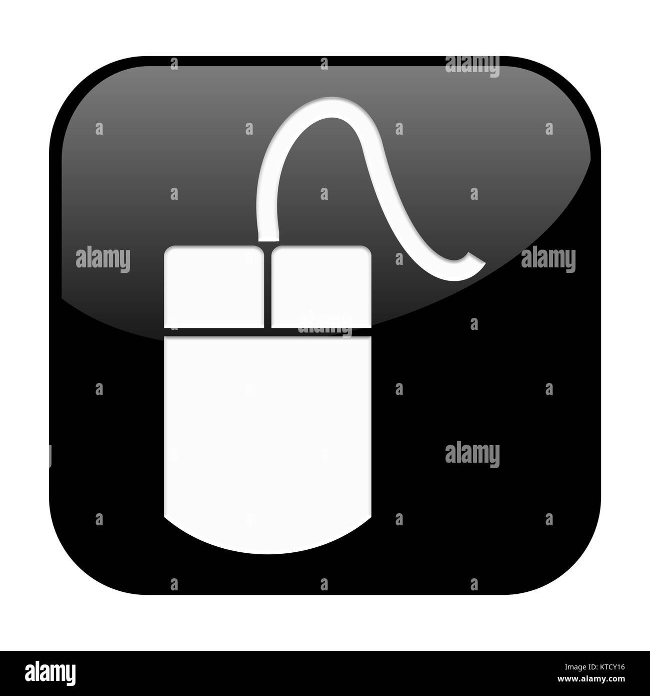 Schwarzer Isolierter Button Zeigt Computer Maus Stock Photo Alamy