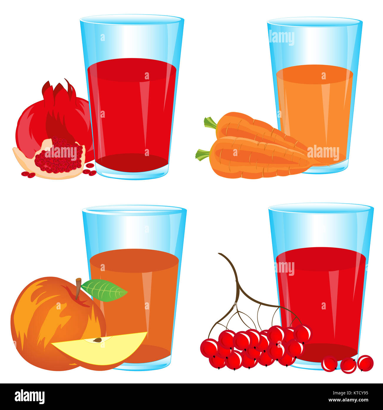 Fruit and vegetable juice Stock Photo