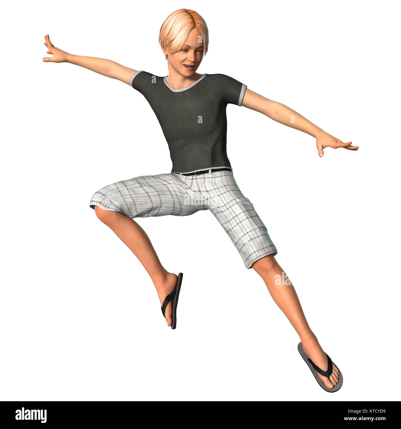 Boy Rendering 3D Rendering Teenager Boy on White Stock Photo - Alamy