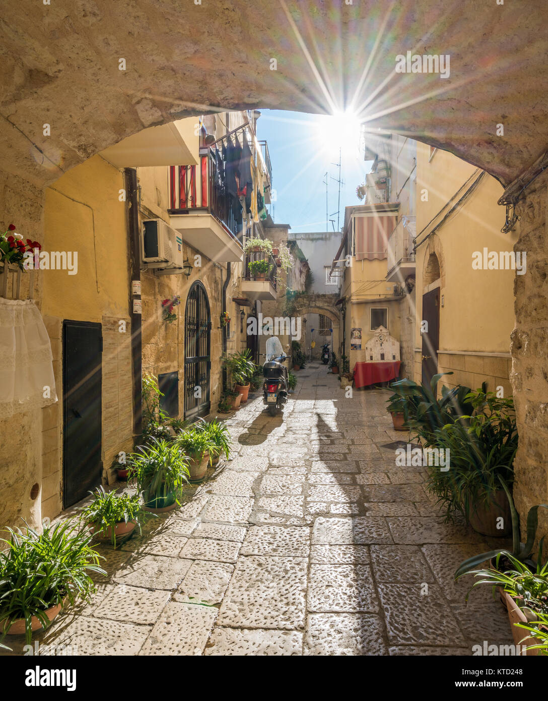 Old town in Bari, Apulia, southern Italy. Stock Photo