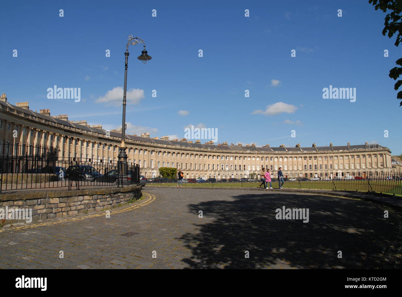 Bath, United Kingdom - May 9, 2015: The Royal Crescent Stock Photo