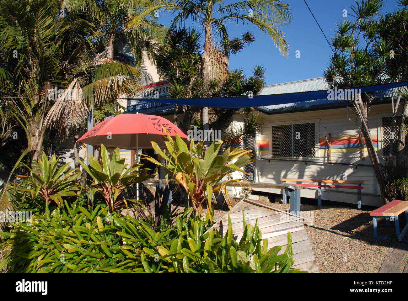 Byron Bay, Australia July 20, 2017 Surfboard shop in the city of