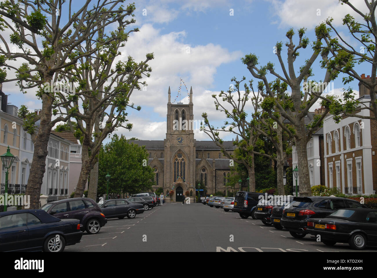 London, United Kingdom - June 6, 2015: St James´s Church in Notting Hill Stock Photo