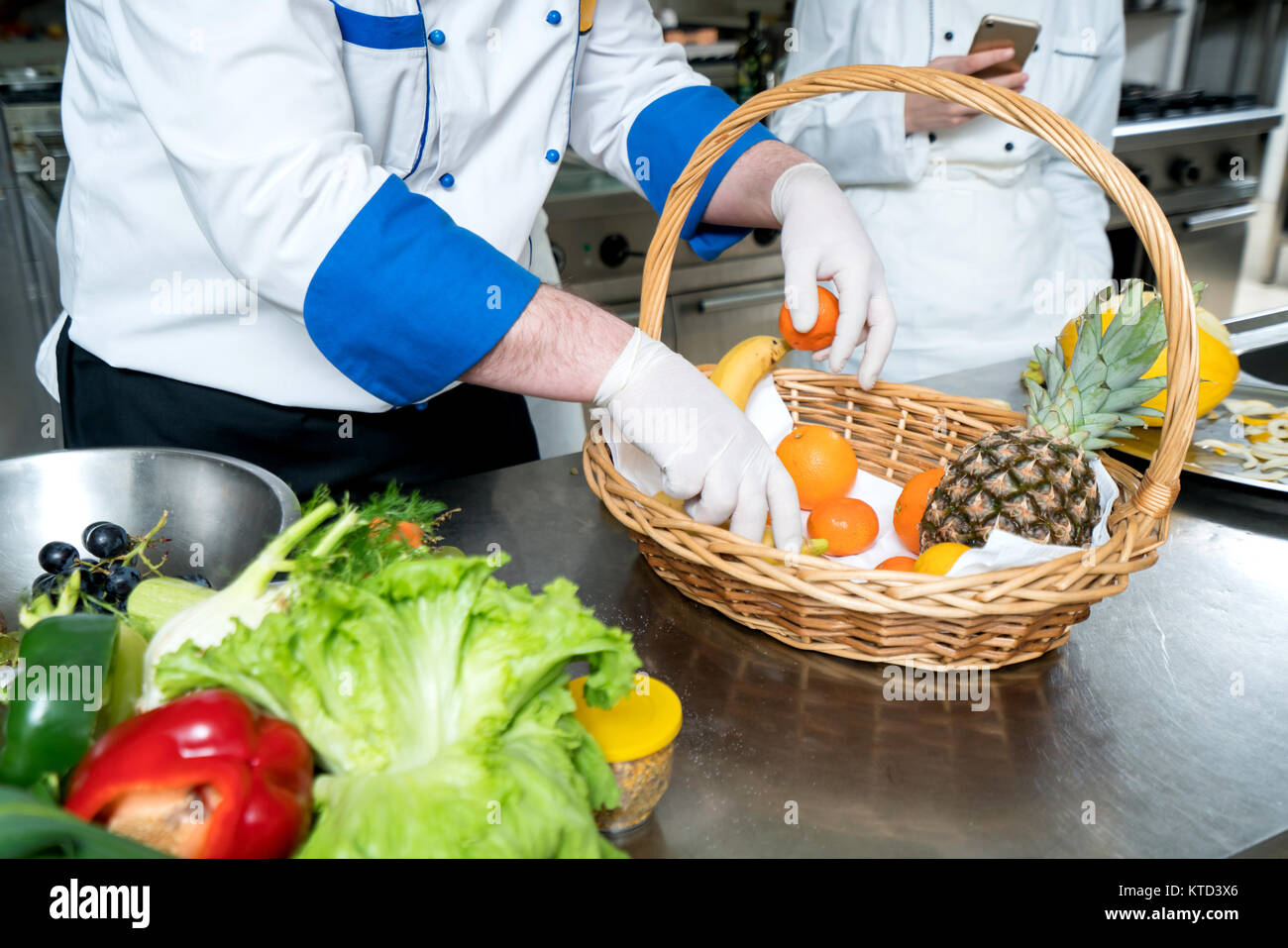Making Decorative Fruit Basket Stock Photo 169933518 Alamy