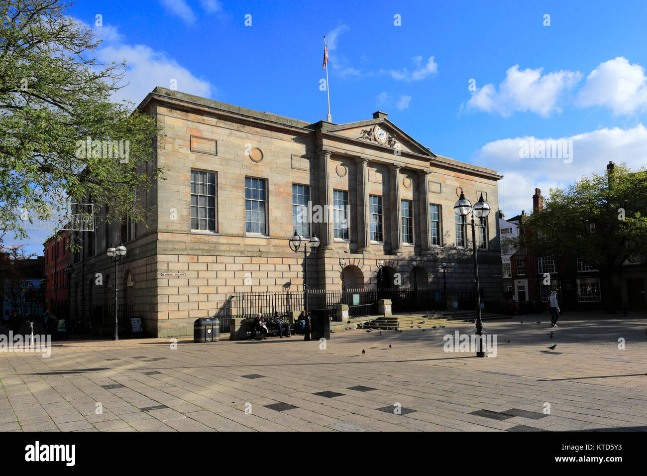 The Shire Hall building, market place, Stafford town, Staffordshire, England, UK Stock Photo