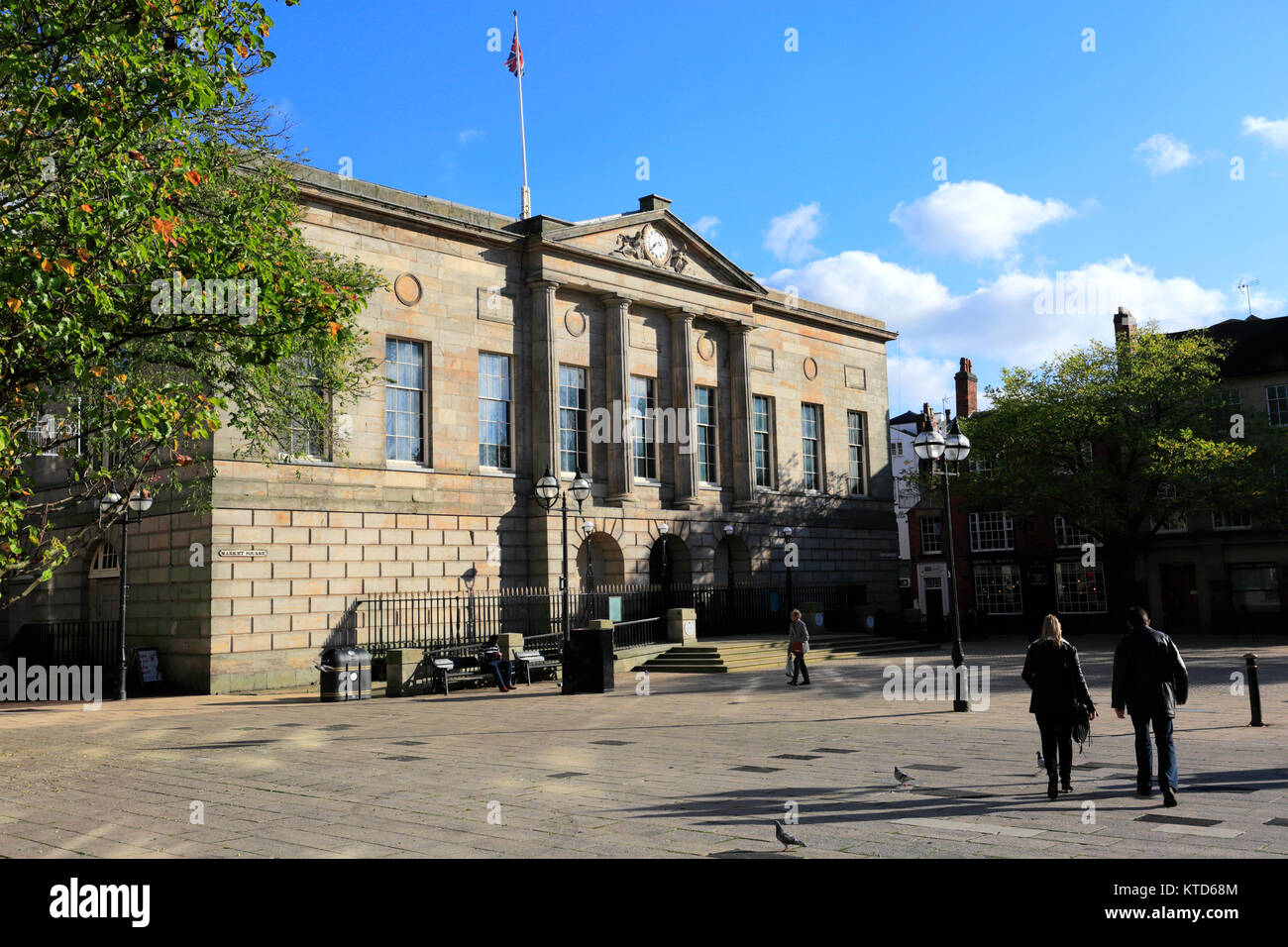 The Shire Hall building, market place, Stafford town, Staffordshire, England, UK Stock Photo