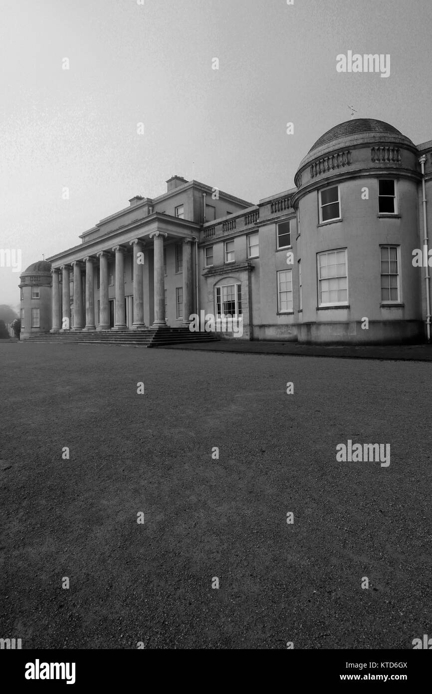 Misty view over Shugborough Hall, near Great Haywood village, Staffordshire, England, UK Stock Photo