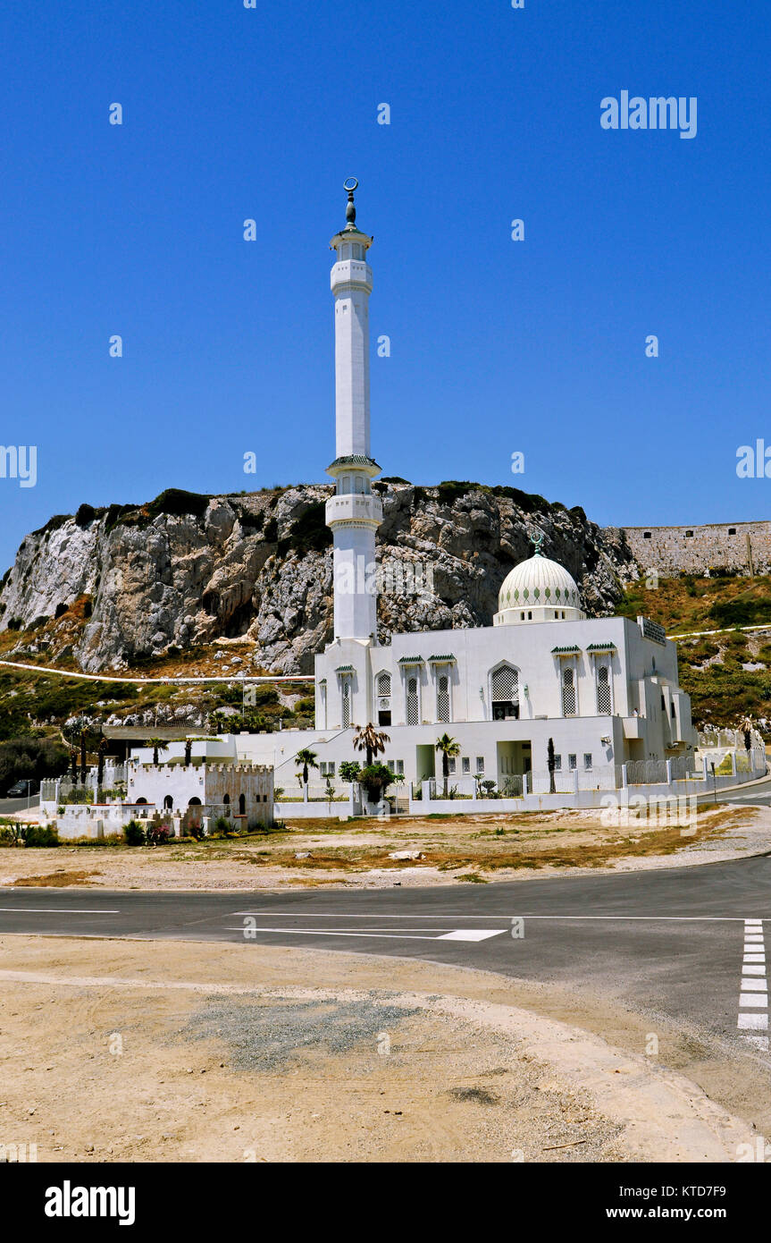 Ibrahim-al-Ibrahim Mosque, The King Fahd bin Abdulaziz al-Saud Mosque in Gibraltar Stock Photo
