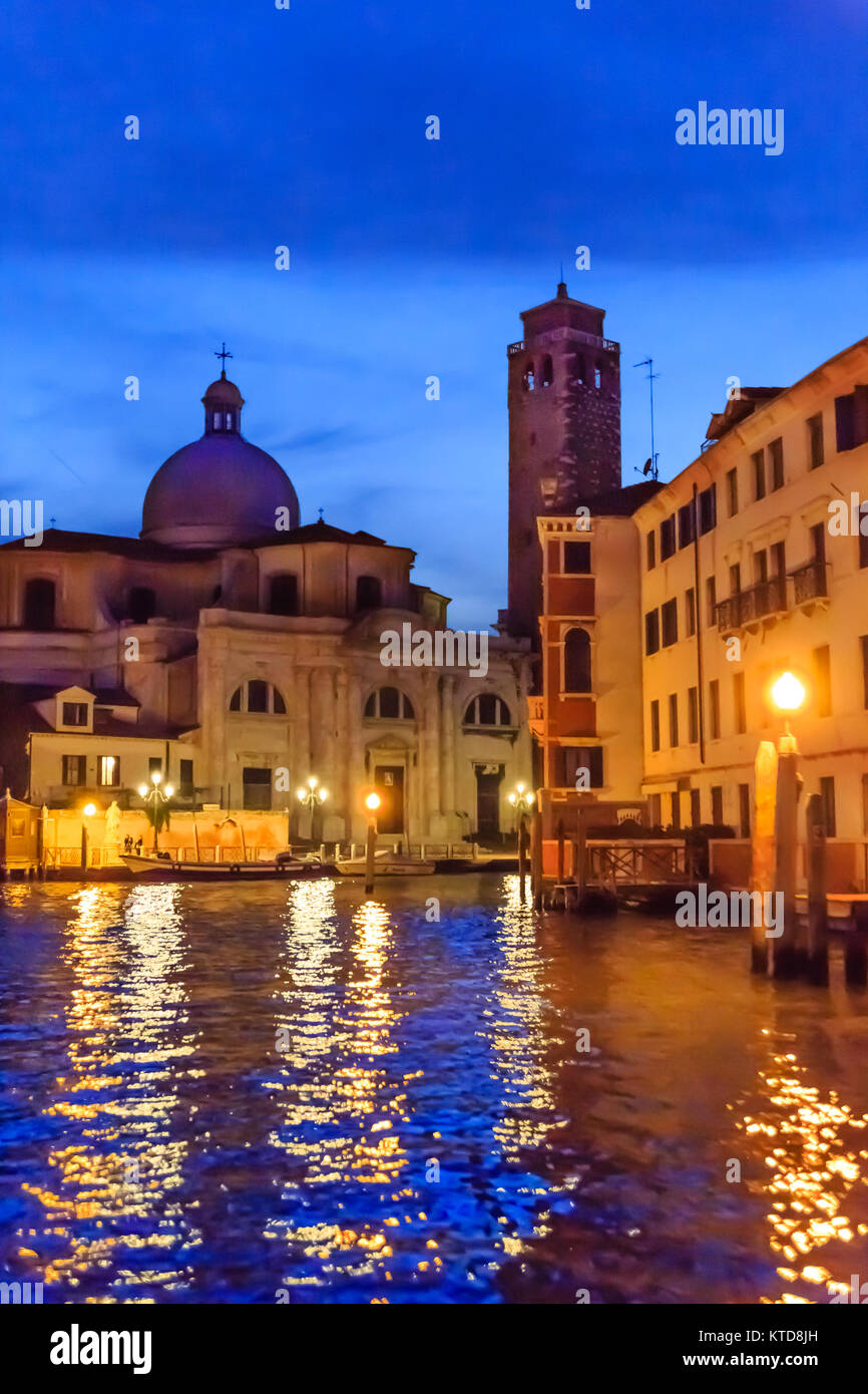 Beautiful grand canal venice night hi-res stock photography and images ...