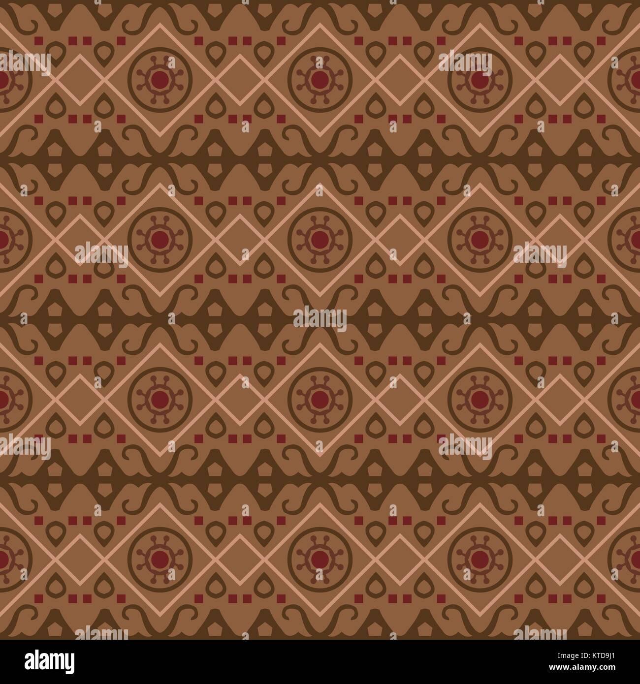Seamless background image of vintage brown tone geometry shape pattern ...