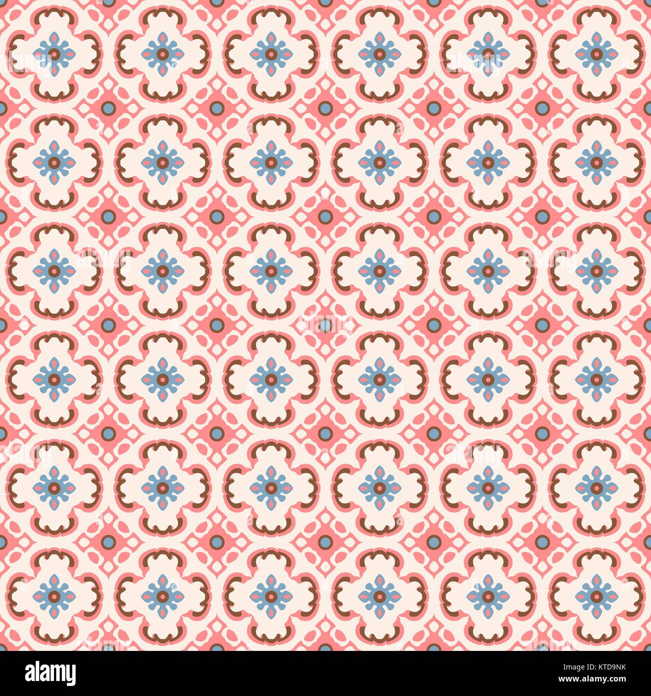 Seamless background image of vintage pink geometry flower shape pattern ...