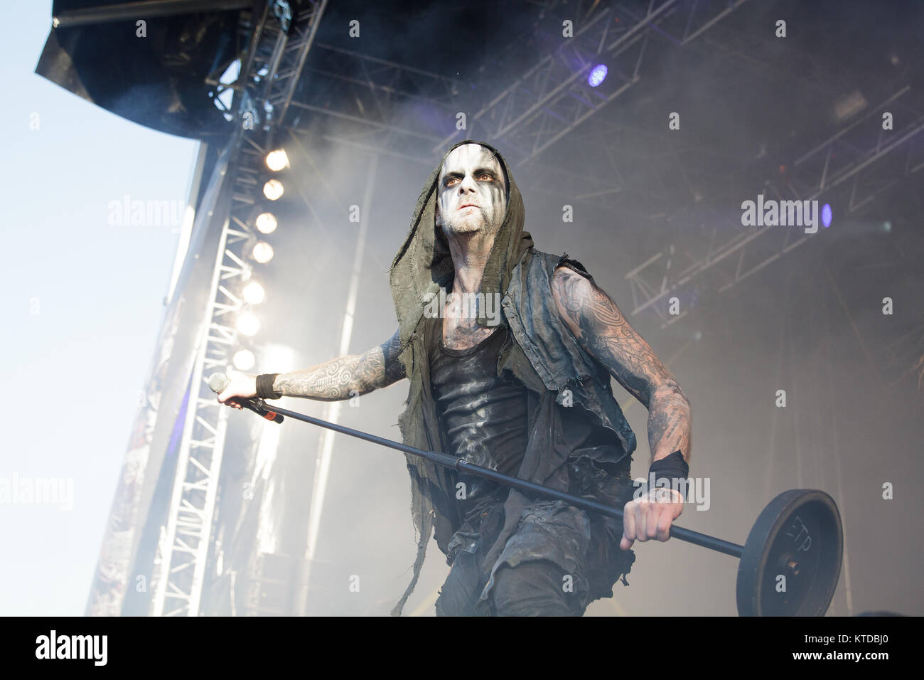 The Irish extreme metal band Primordial performs a live concert at the