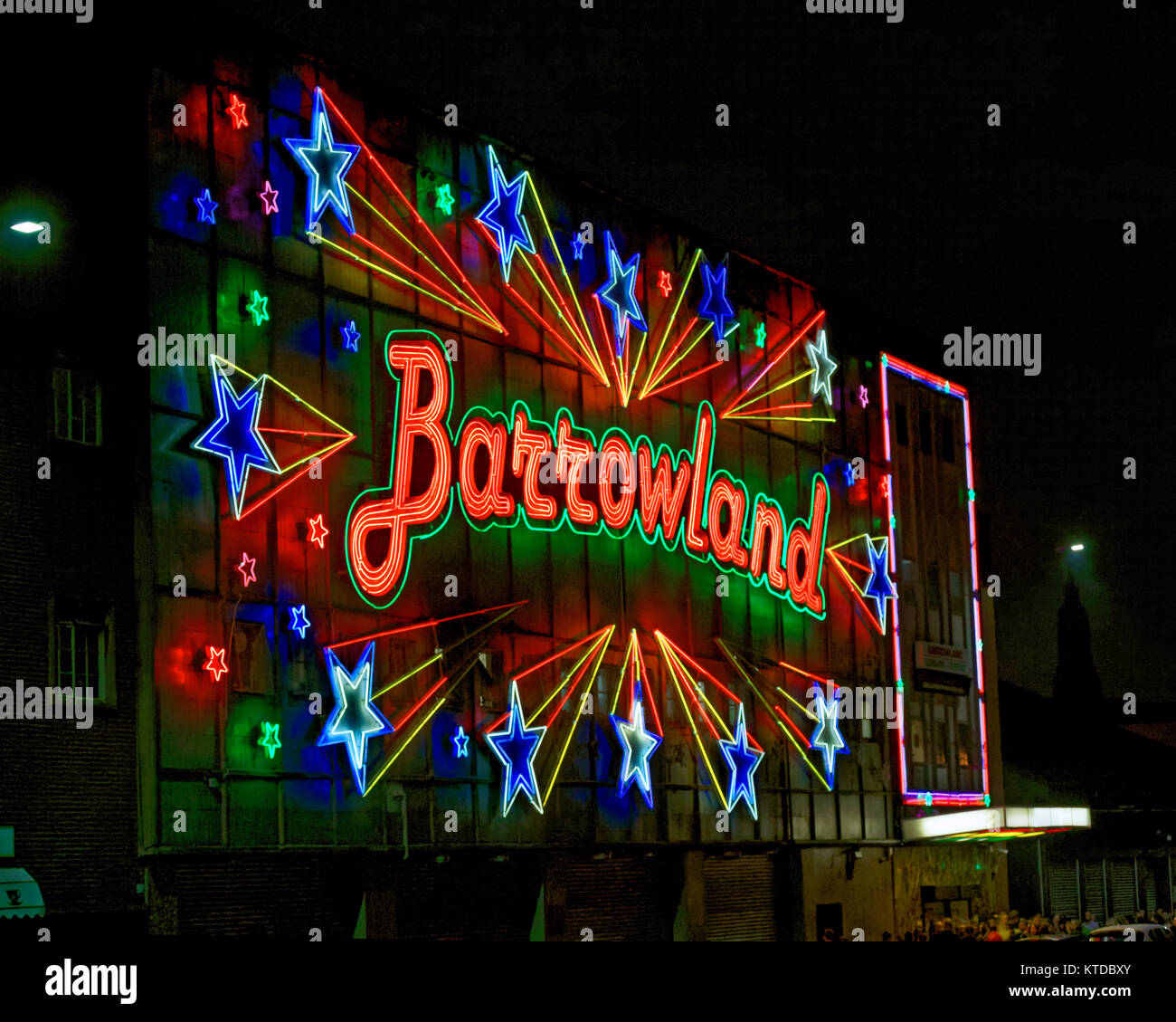 Glasgow barrowland sign neon lit up on the night of the Gerry Cinnamon concert show Stock Photo