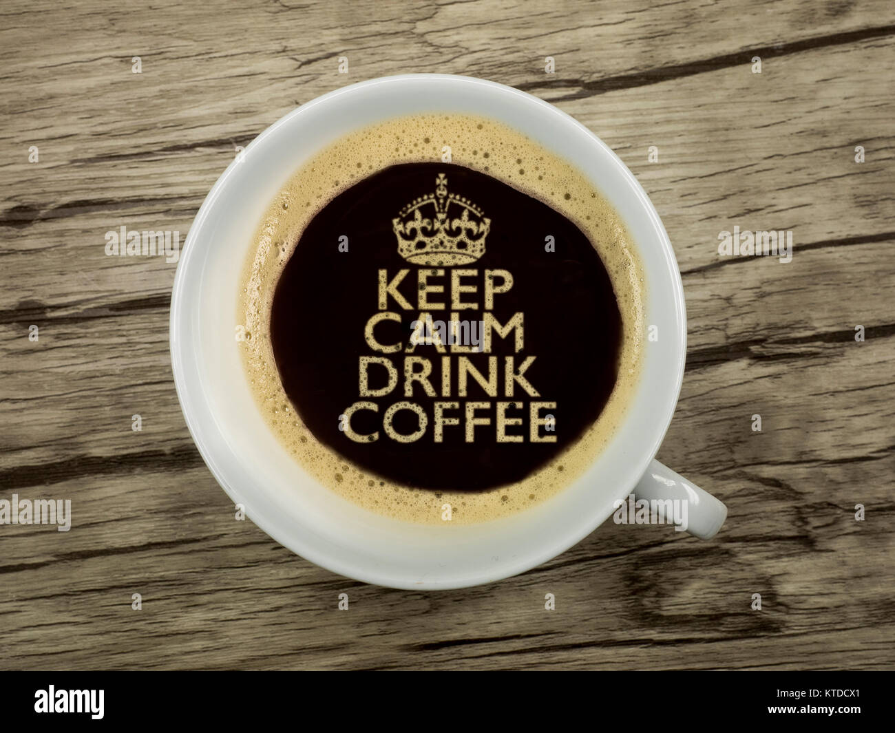 KEEP CALM AND DRINK COFFEE Stock Photo