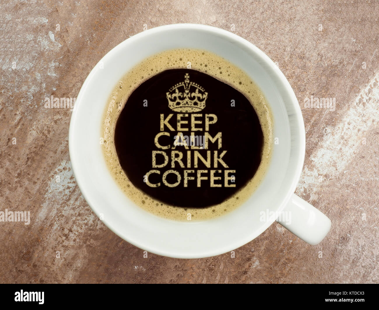 KEEP CALM AND DRINK COFFEE Stock Photo - Alamy
