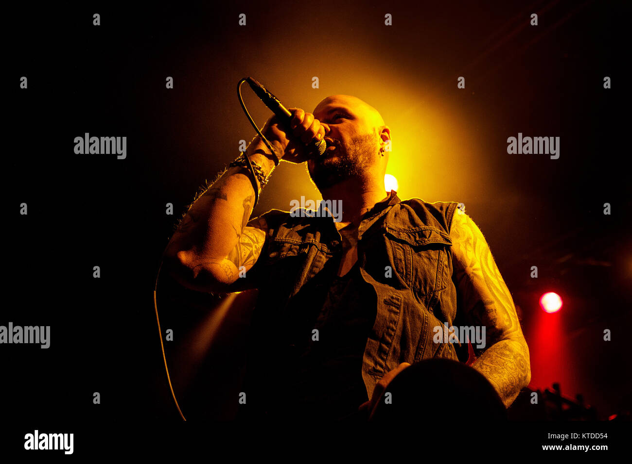 The Swedish heavy metal band Soilwork performs a live concert at Amager ...