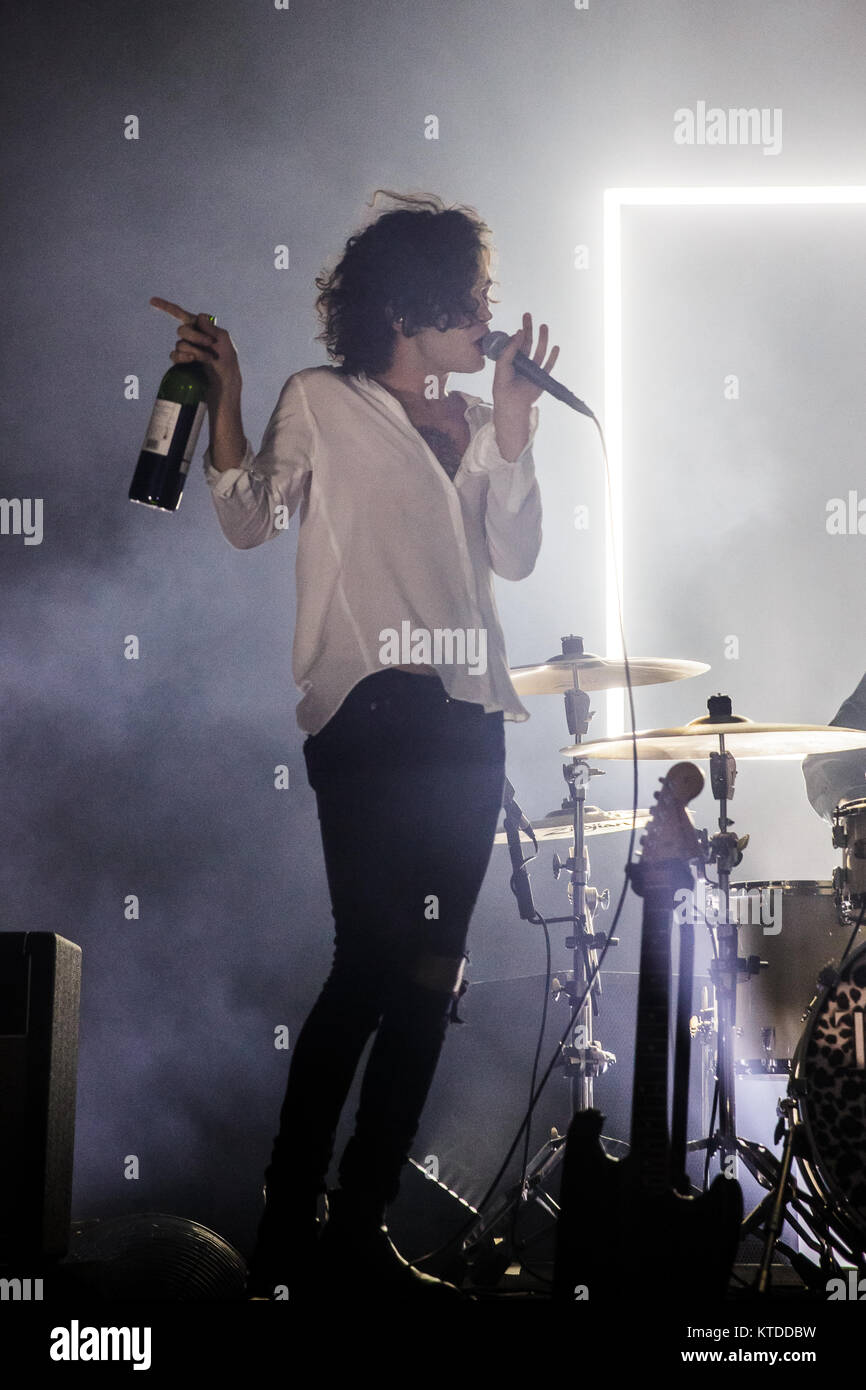 The English indie rock and synth pop band The 1975 performs a live