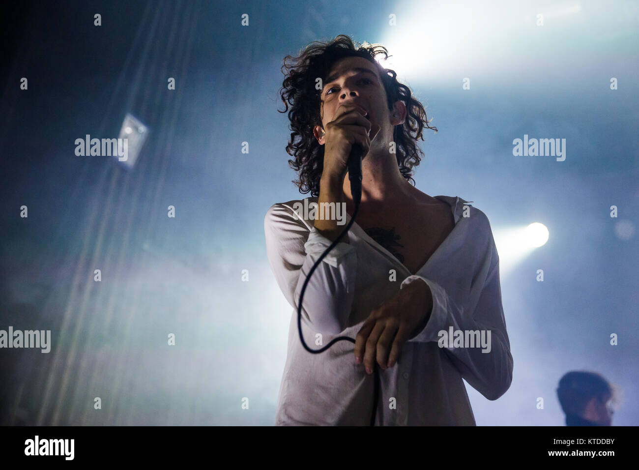 The English indie rock and synth pop band The 1975 performs a live