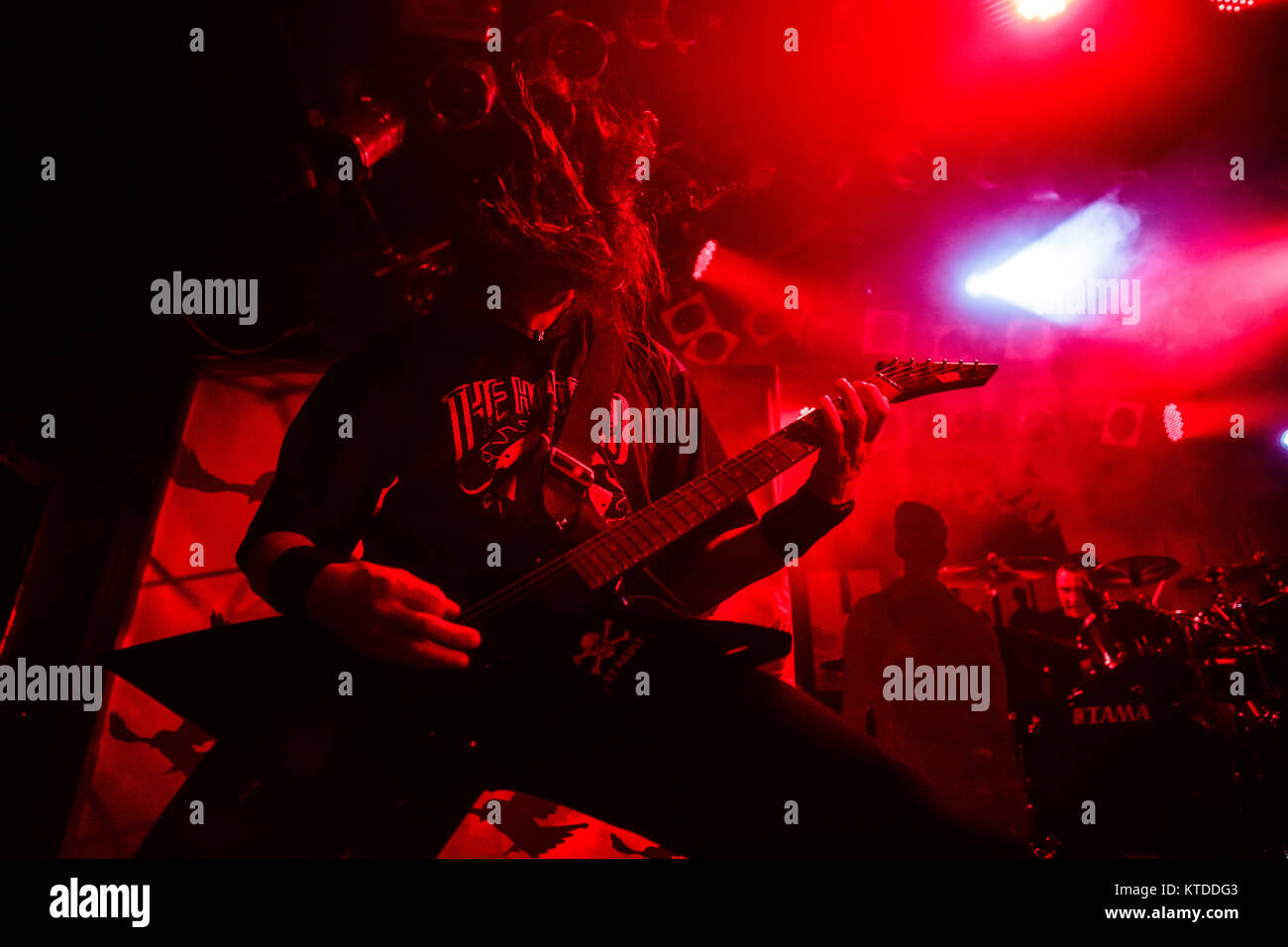 The Swedish heavy metal band The Haunted performs a live concert at Kulturbolaget in Malmö. Sweden, 04/10 2014. Stock Photo