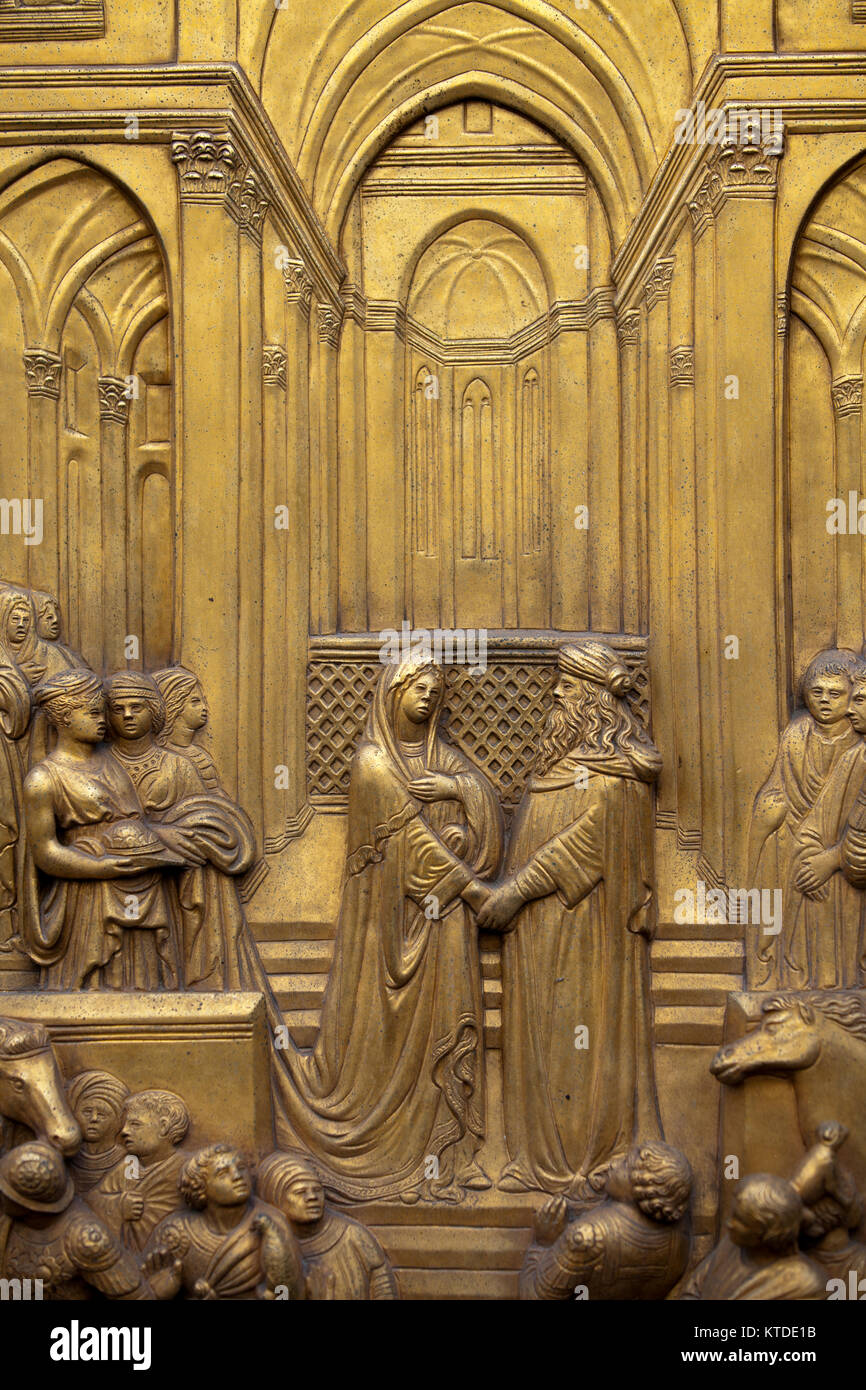 Florence Baptistery Panel Of The Door Of Paradise