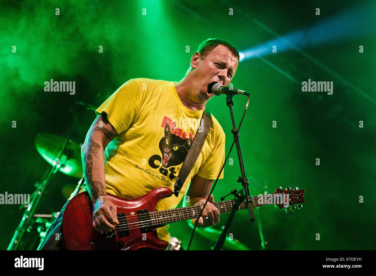 The American noise rock band Today Is the Day performs a live concert