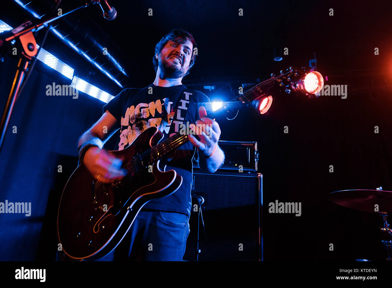 The American stoner and sludge metal band Torche performs a live concert at BETA in Copenhagen. Here guitarist Andrew Elstner is seen live on stage. Denmark, 08/11 2015. Stock Photo