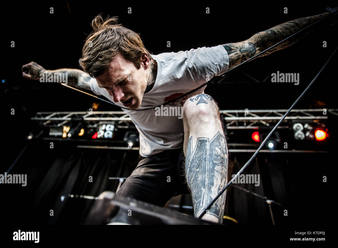 The American Grindcore Band Trap Them Performs A Live Concert At The Stock Photo Alamy