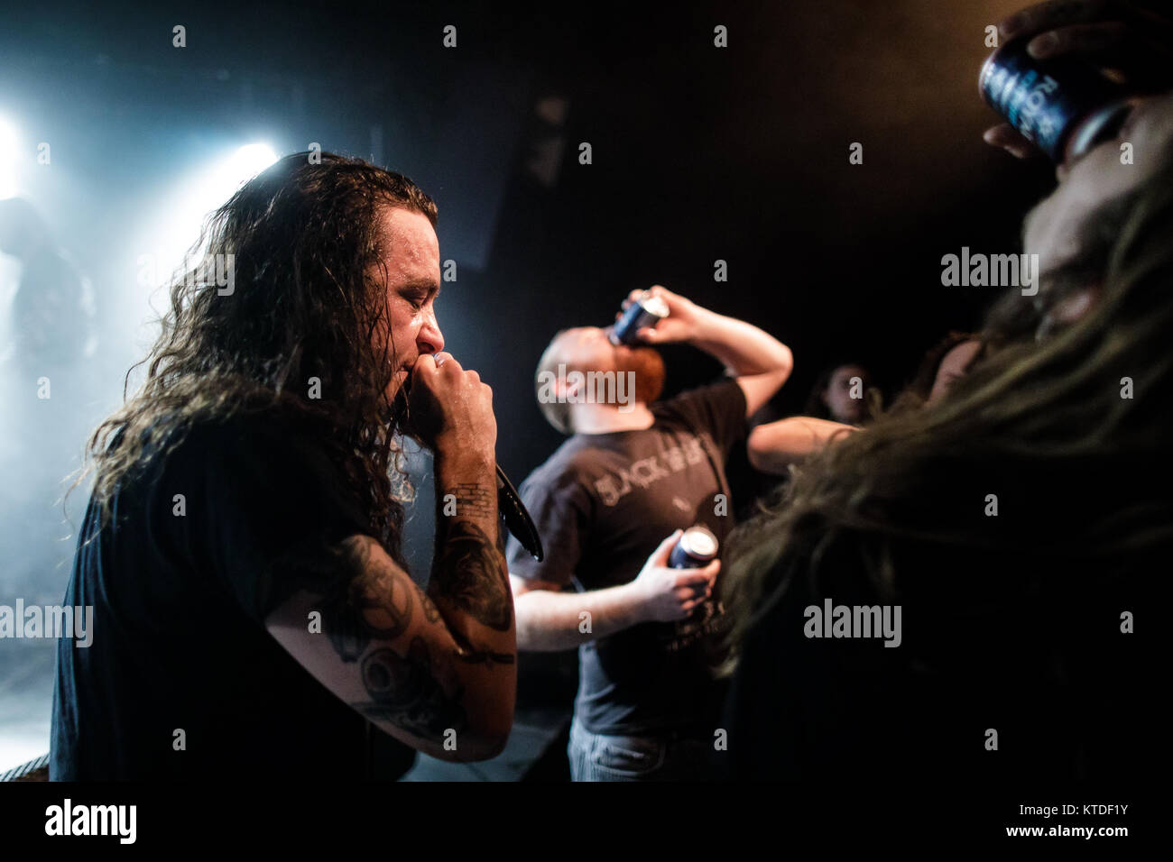 The American hardcore punk band Trash Talk performs a live concert at  Pumpehuset in Copenhagen. Here vocalist Lee Spielman is seen among the  concert crowds. Denmark, 13/03 2017 Stock Photo - Alamy