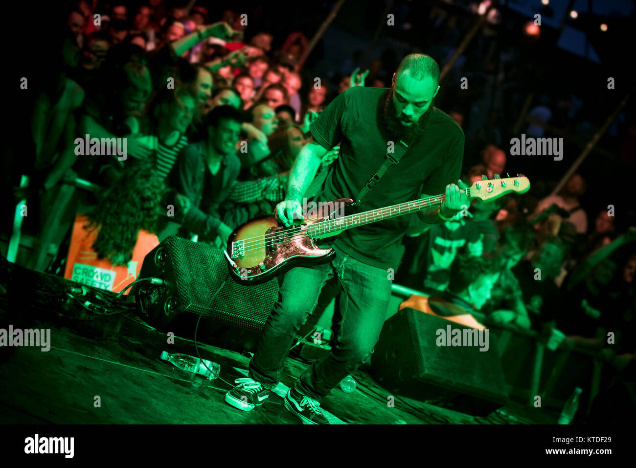 The American hardcore punk band Trash Talk performs a live concert at  Pumpehuset in Copenhagen. Here vocalist Lee Spielman is seen among the  concert crowds. Denmark, 13/03 2017 Stock Photo - Alamy