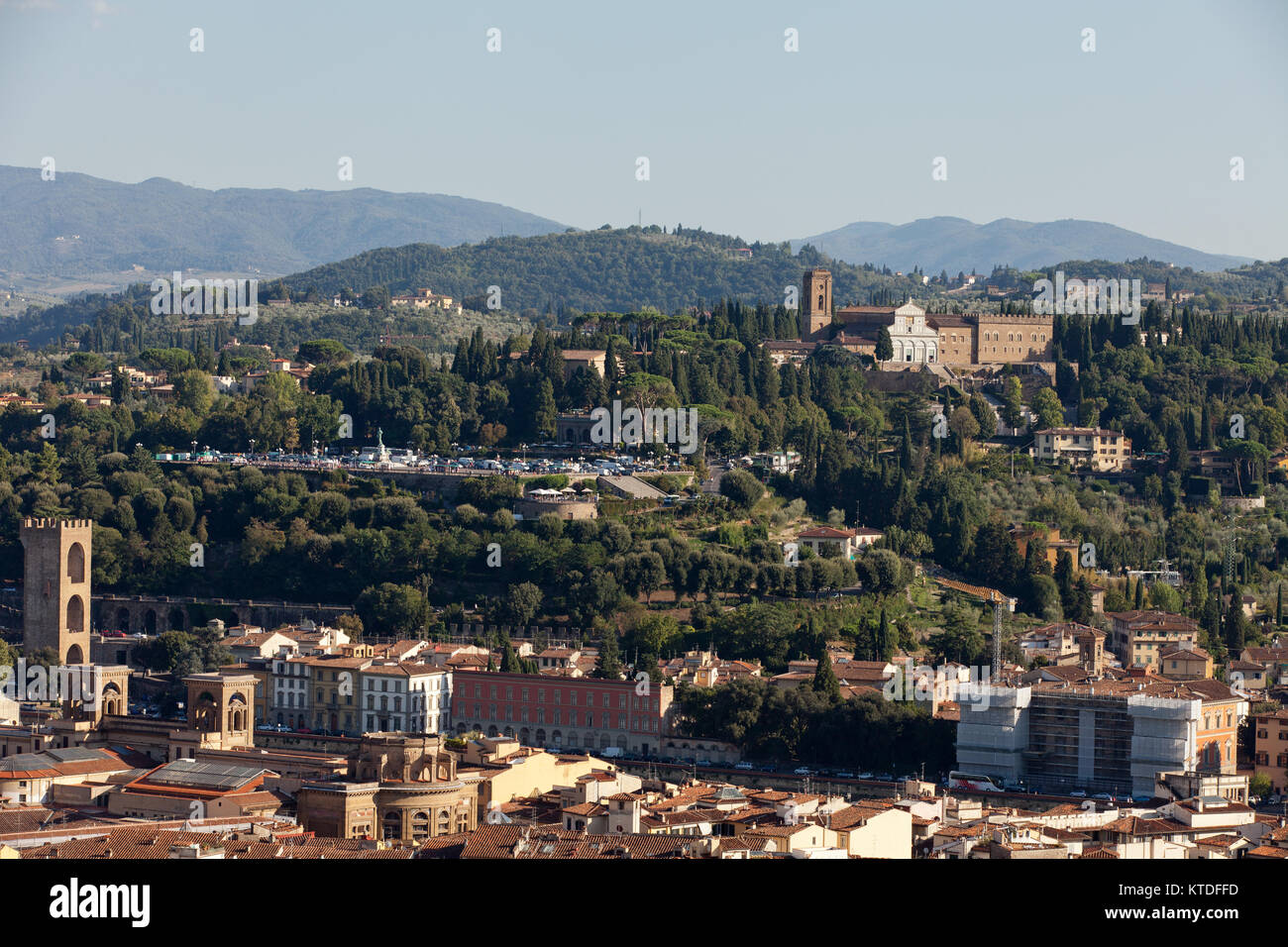 Florence - the view on San Miniato from the dome Duomo Stock Photo - Alamy