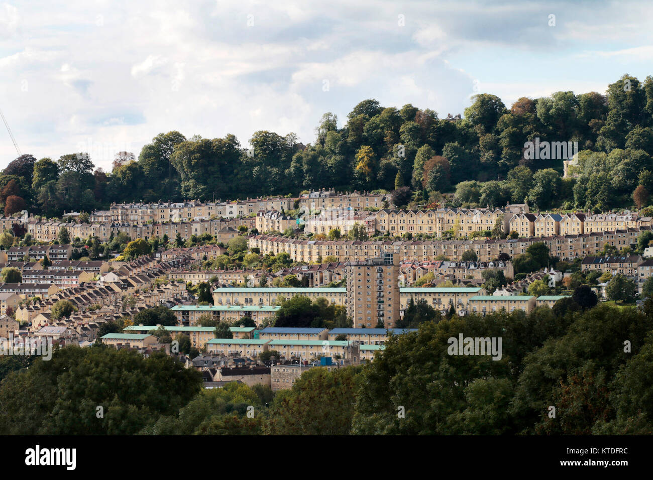 View across Bath from the A36 Warminster Road looking across towards