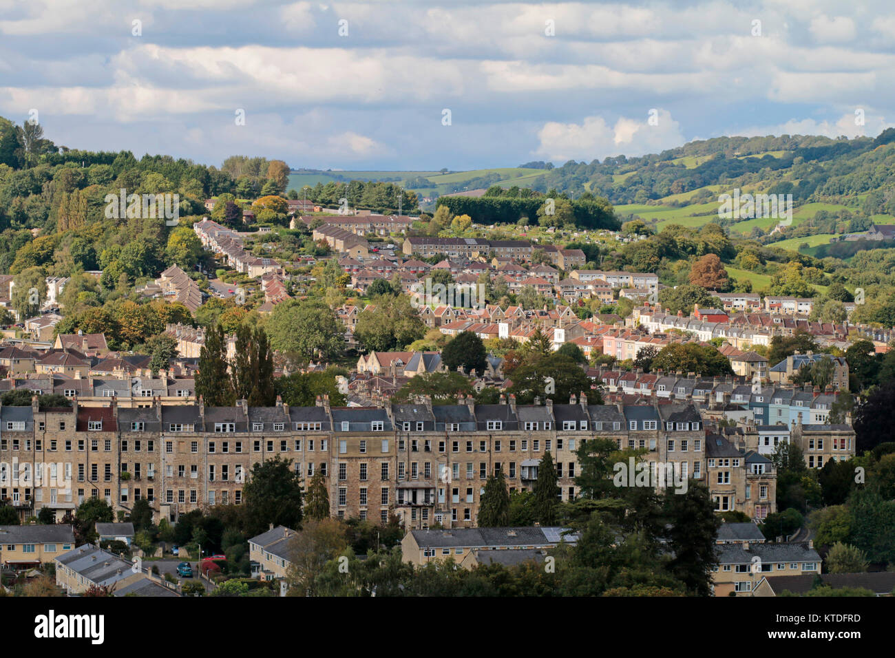 View across Bath from the A36 Warminster Road looking across towards