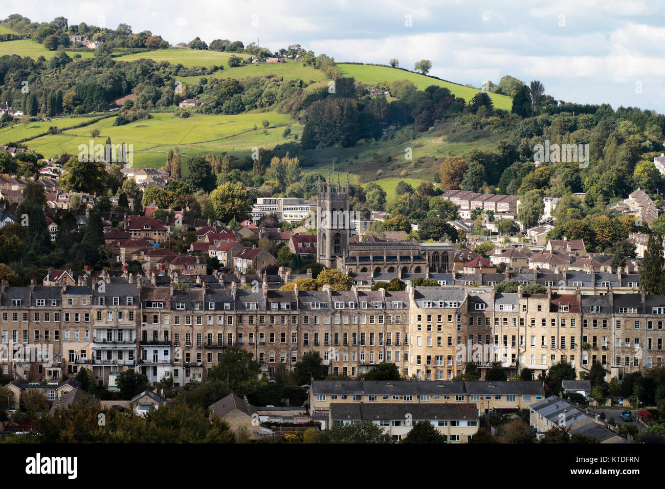 View across Bath from the A36 Warminster Road looking across towards