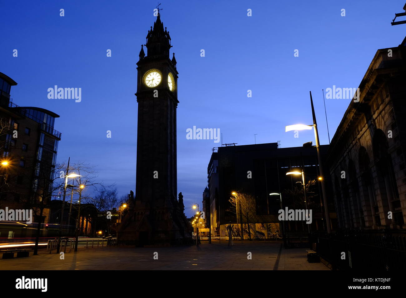 The Albert Memorial Clock in Belfast the capital of Northern Ireland