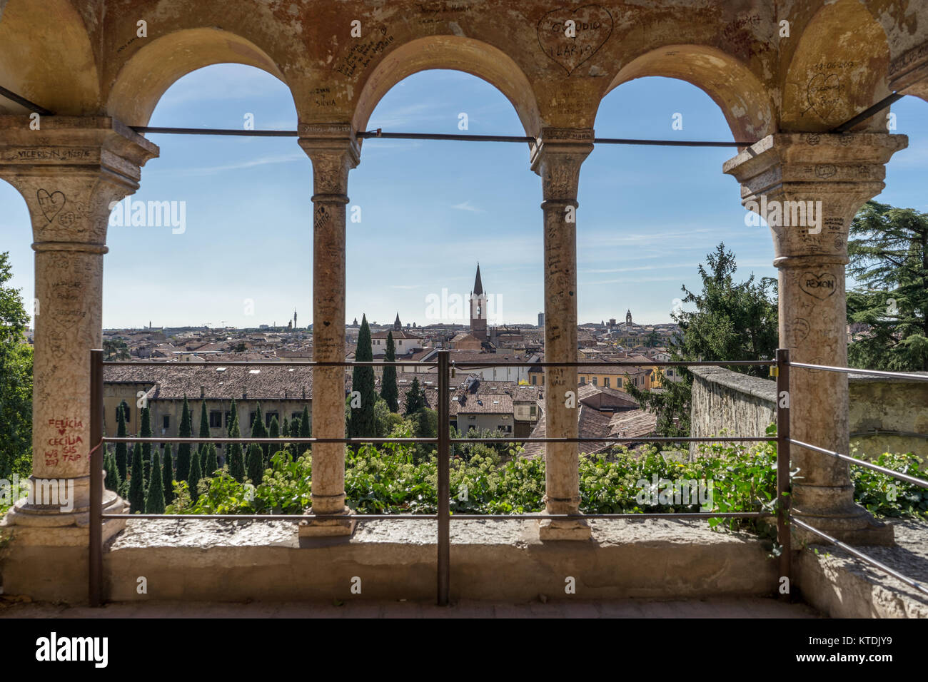 View of the old town of Verona in Italy Stock Photo - Alamy