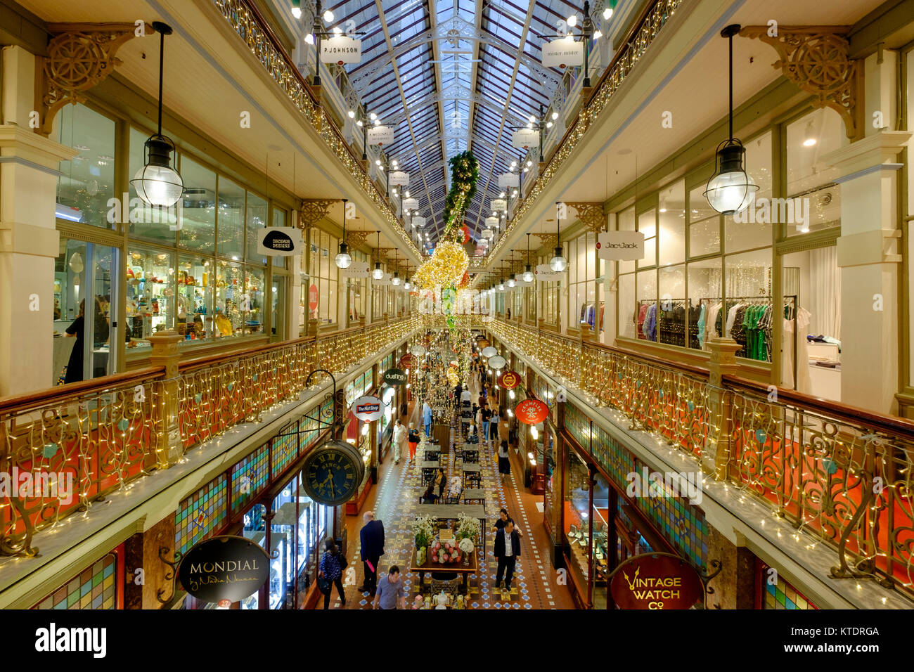 The Strand Arcade Interior Holiday Season Christmas Decorated, Sydney ...