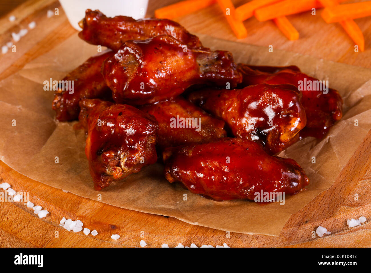 Chicken wings BBQ sauce Stock Photo - Alamy