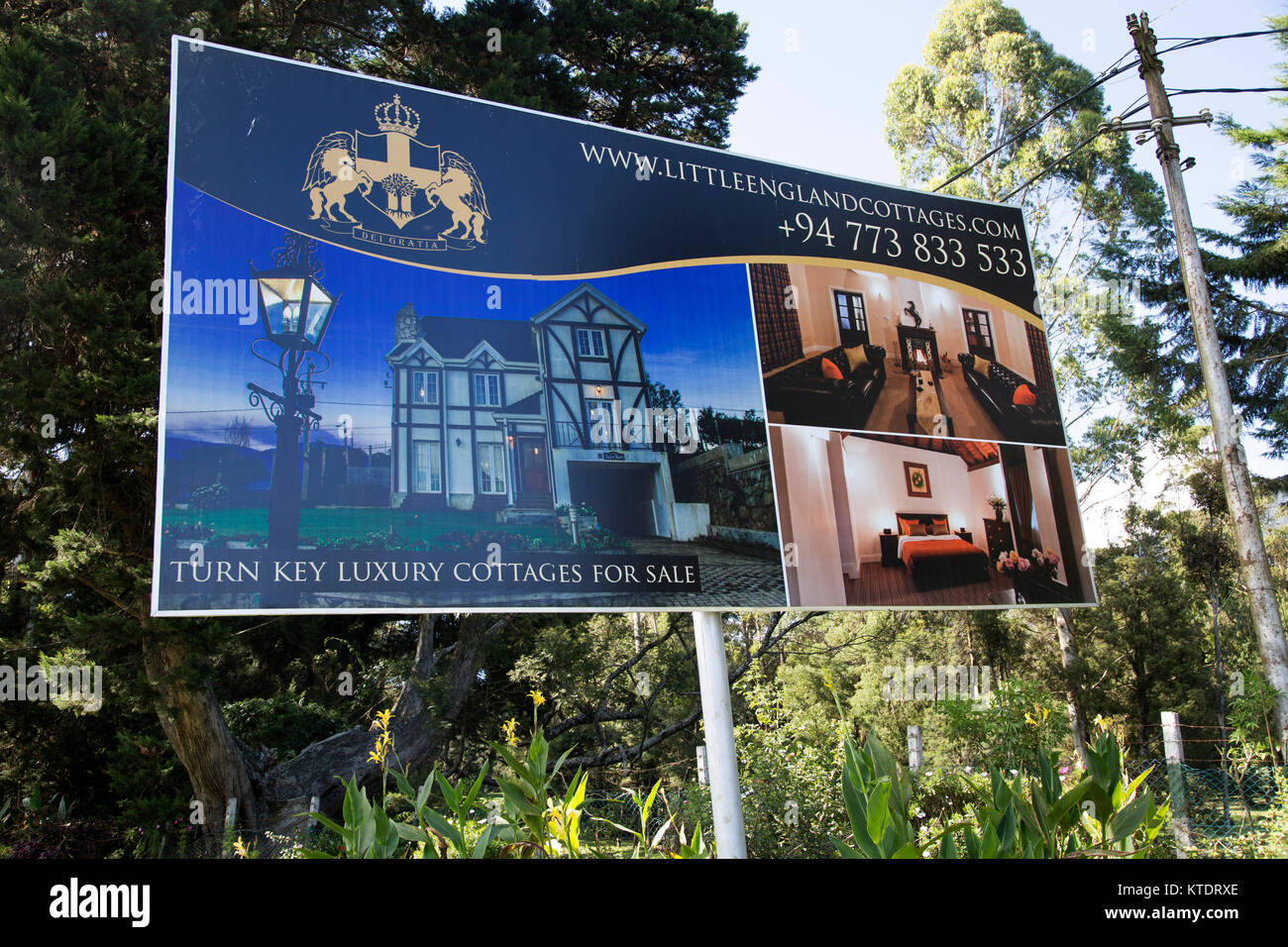 Billboard Advertising Poster Luxury Cottages For Sale Town Of